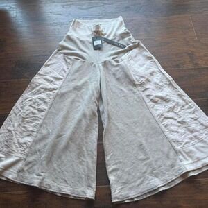 NWT BOHO OZAI N KU HOPELESS WIDE LEG PANTS STONE COLOR WOMEN'S SIZE XS